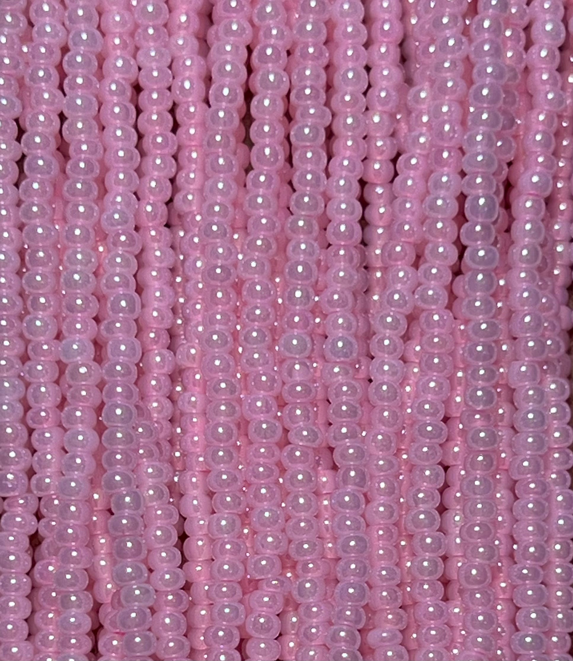 Czech Seed Beads, 11/0 - Pearlized Pink Ceylon (Strung) Hank