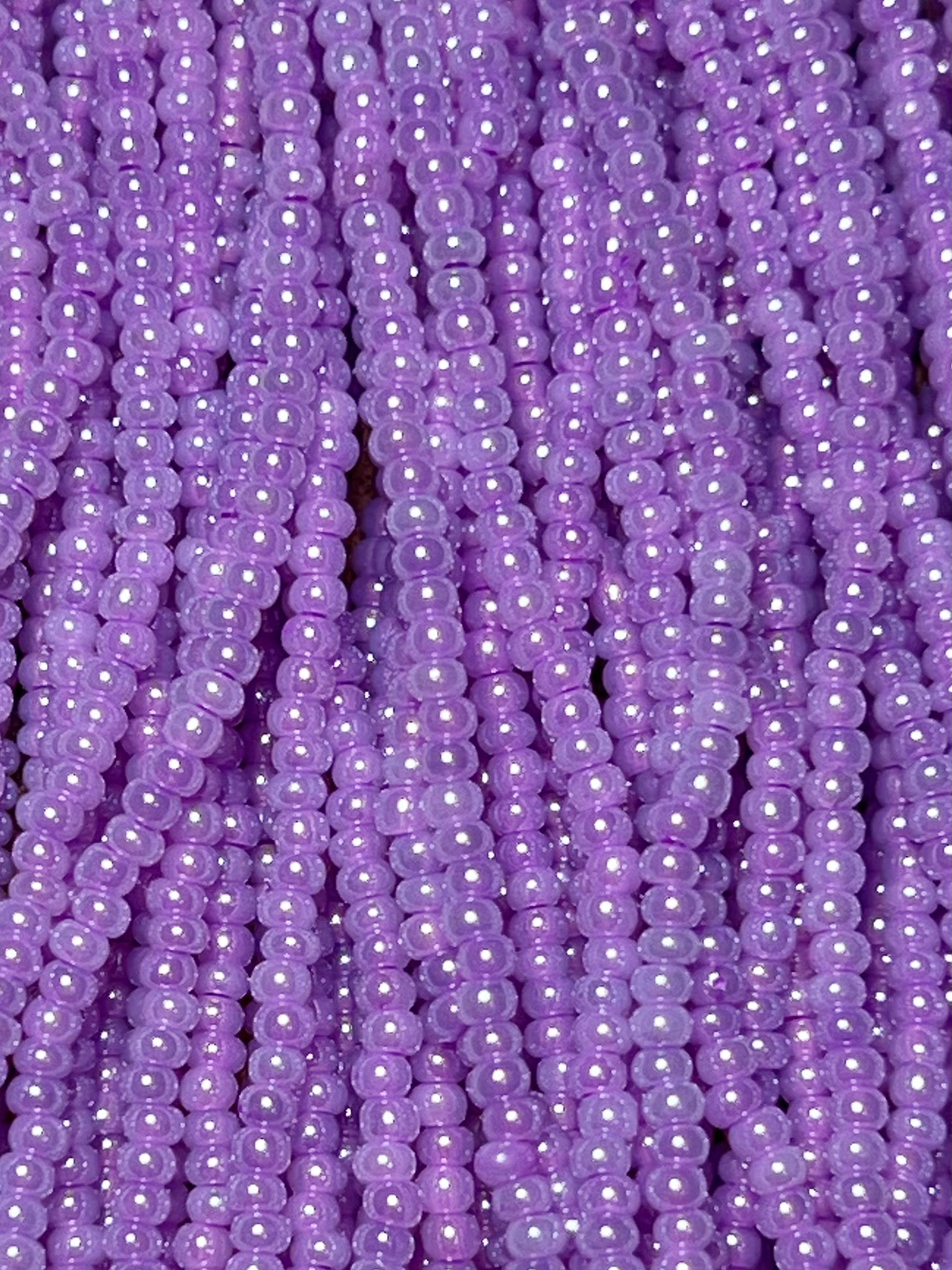 Czech Seed Beads, 11/0 - Pearlized Purple (Strung) Hank