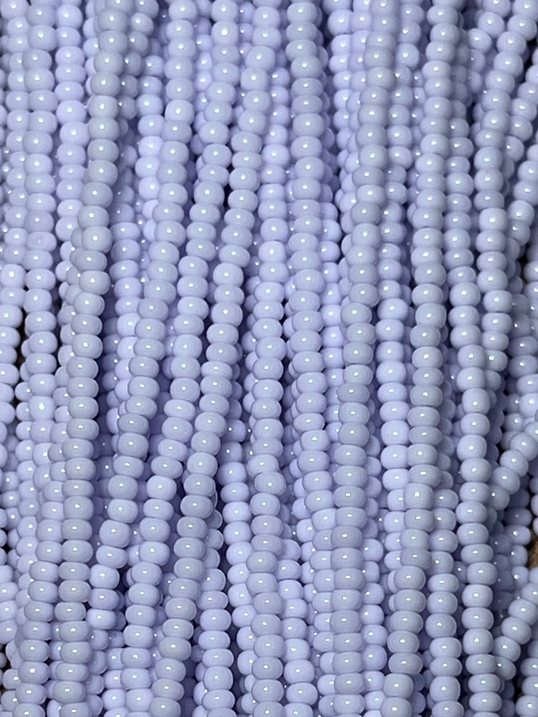 Czech Seed Beads, 11/0 - Opaque Lilac (Strung) Hank