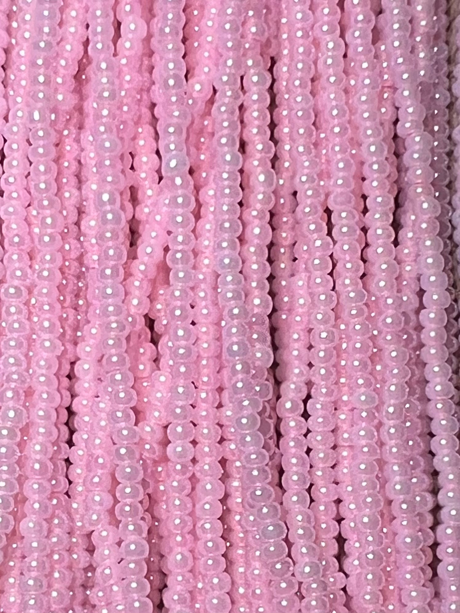 Czech Seed Beads, 11/0 - Pearlized Pink (Strung) Hank